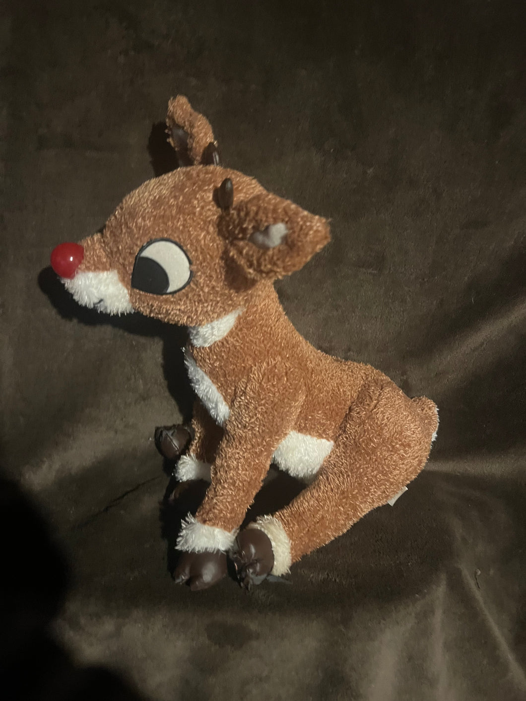 Rudolph Plush With Light Up Nose and Sings Hallmark 14 inch