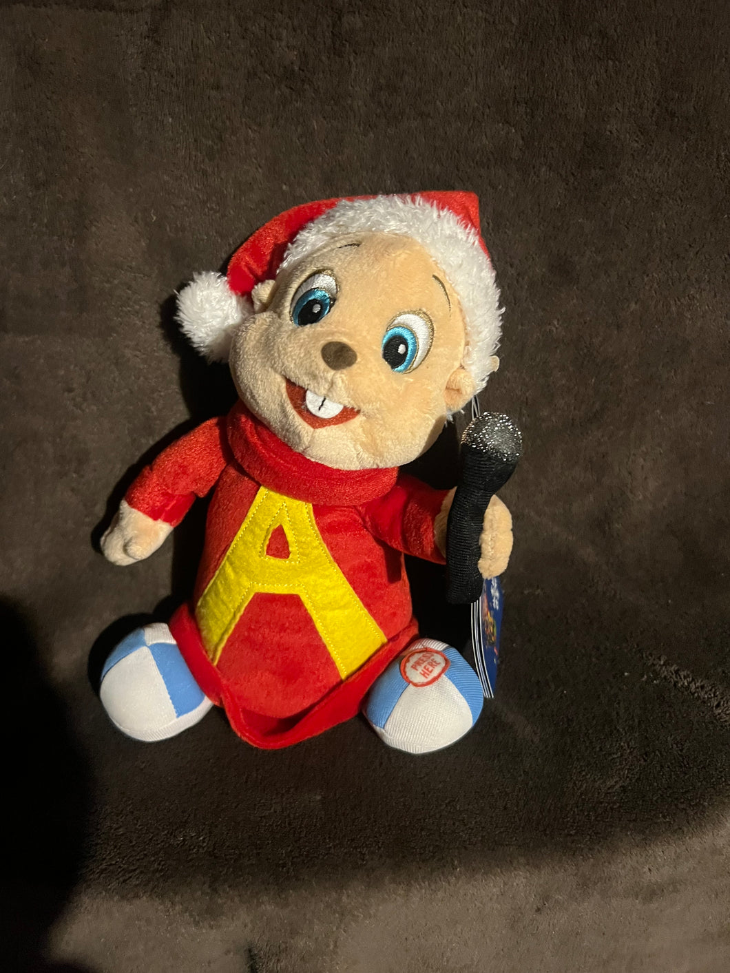 Alvin and The Chipmunks Alvin animated singing Christmas plush with