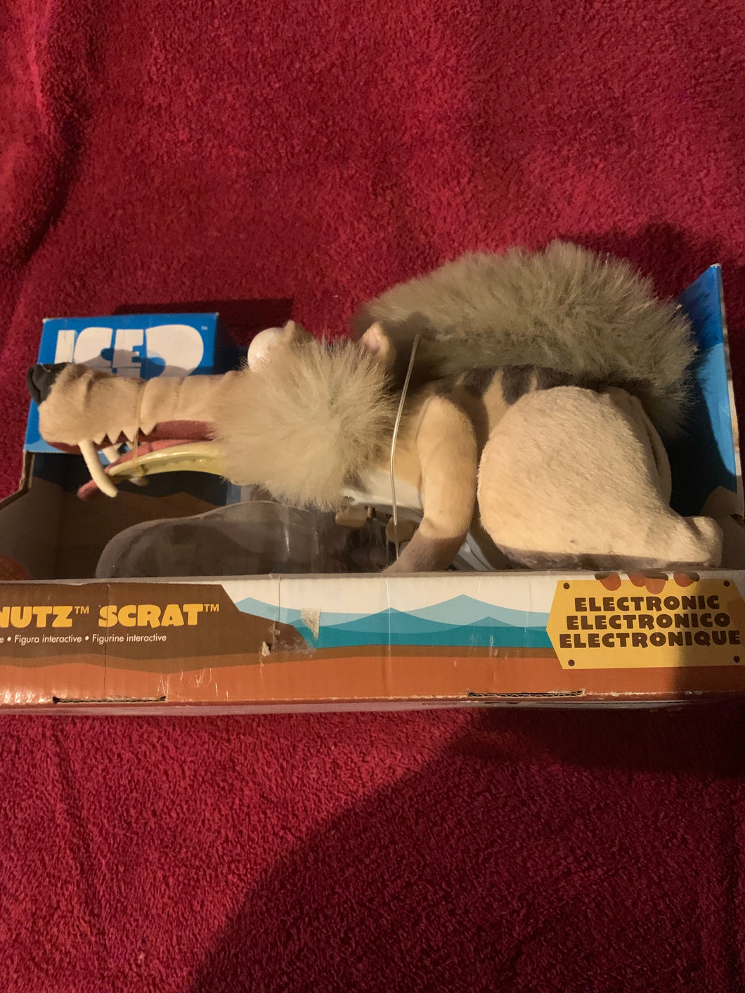 Ice age Animated Scrat Plush Chasing nut Doll 14 inch NIB