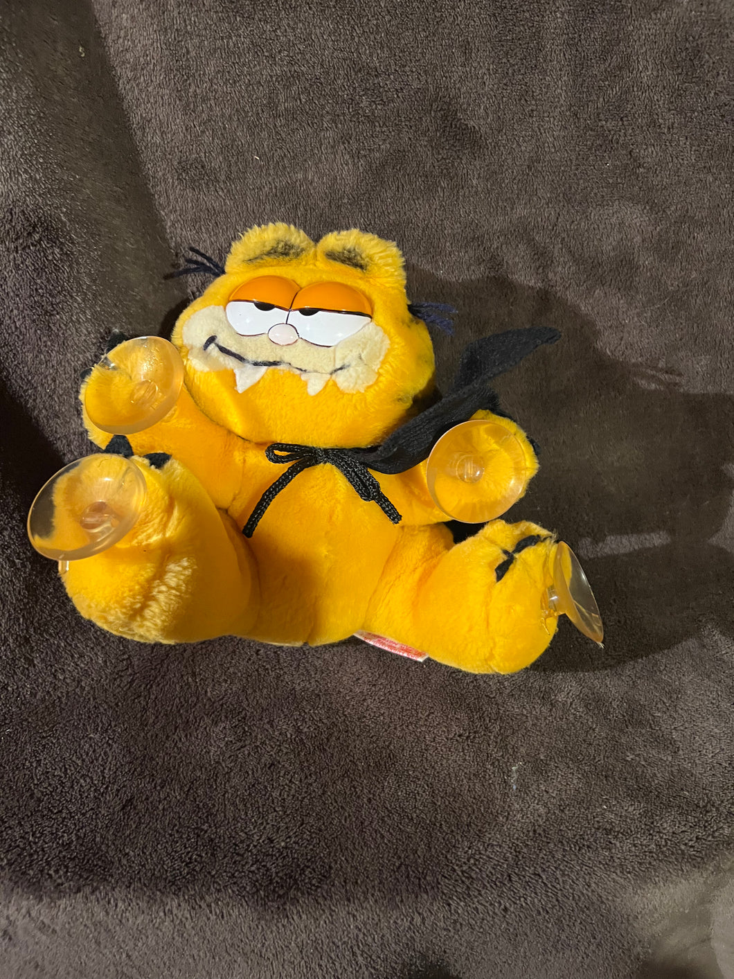 Garfield As Dracula vintage Plush Suction Cup Doll