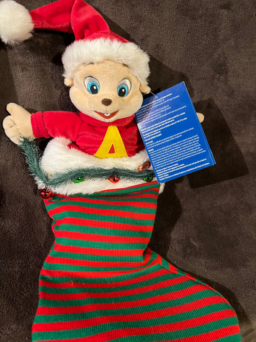 Alvin and The Chipmunks Rare Musical Christmas stocking