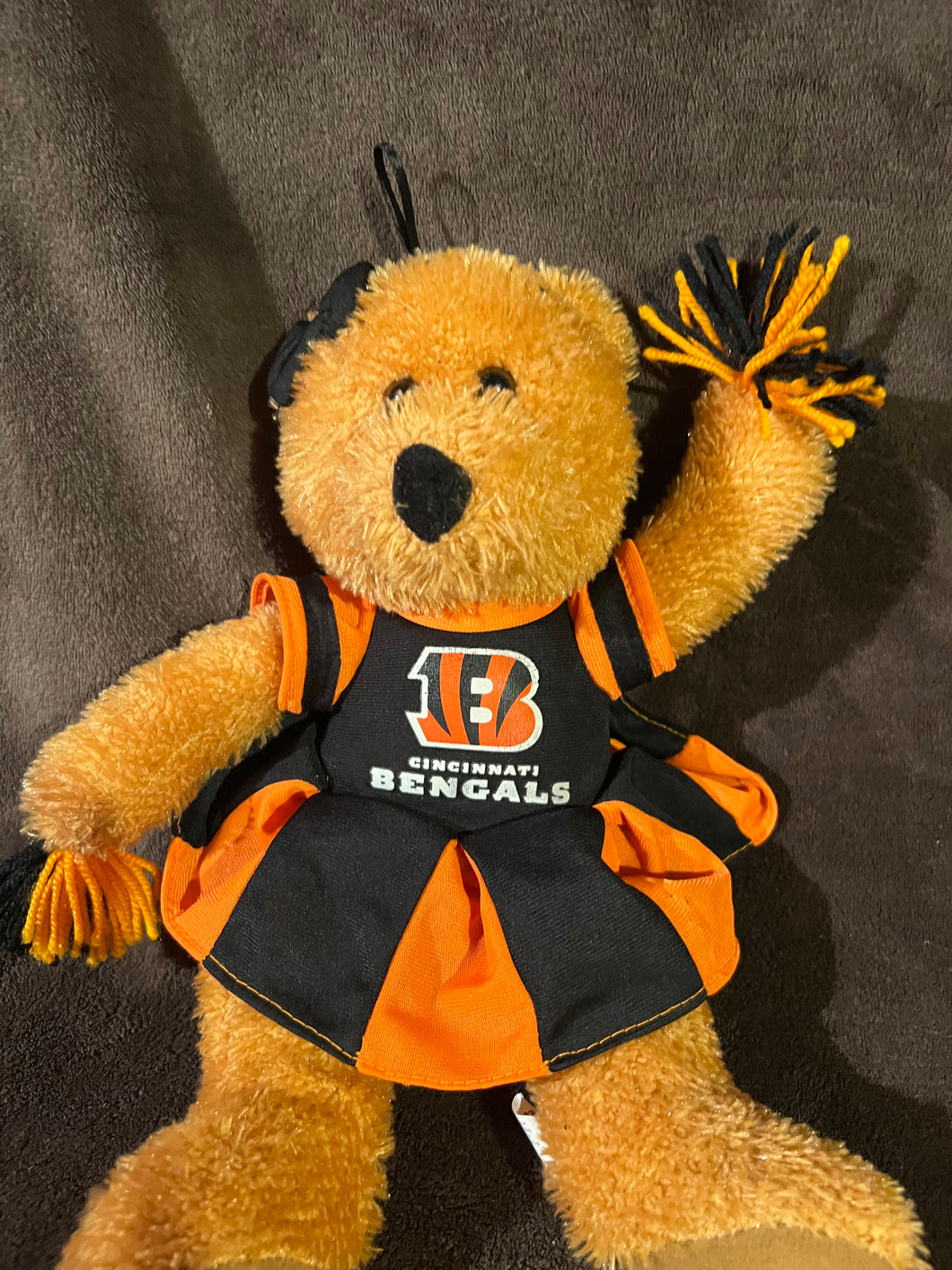 Bengals NFL Cheerleader Teddy Bear Adorable 12 inch